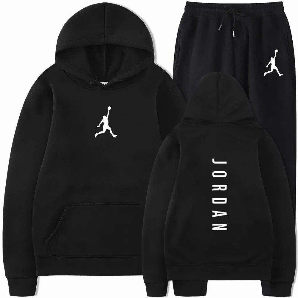 Men'S 2025 High-Quality Sportswear Sweatshirt + Sweatpants, Fashionable Sportswear Sweatshirt Set