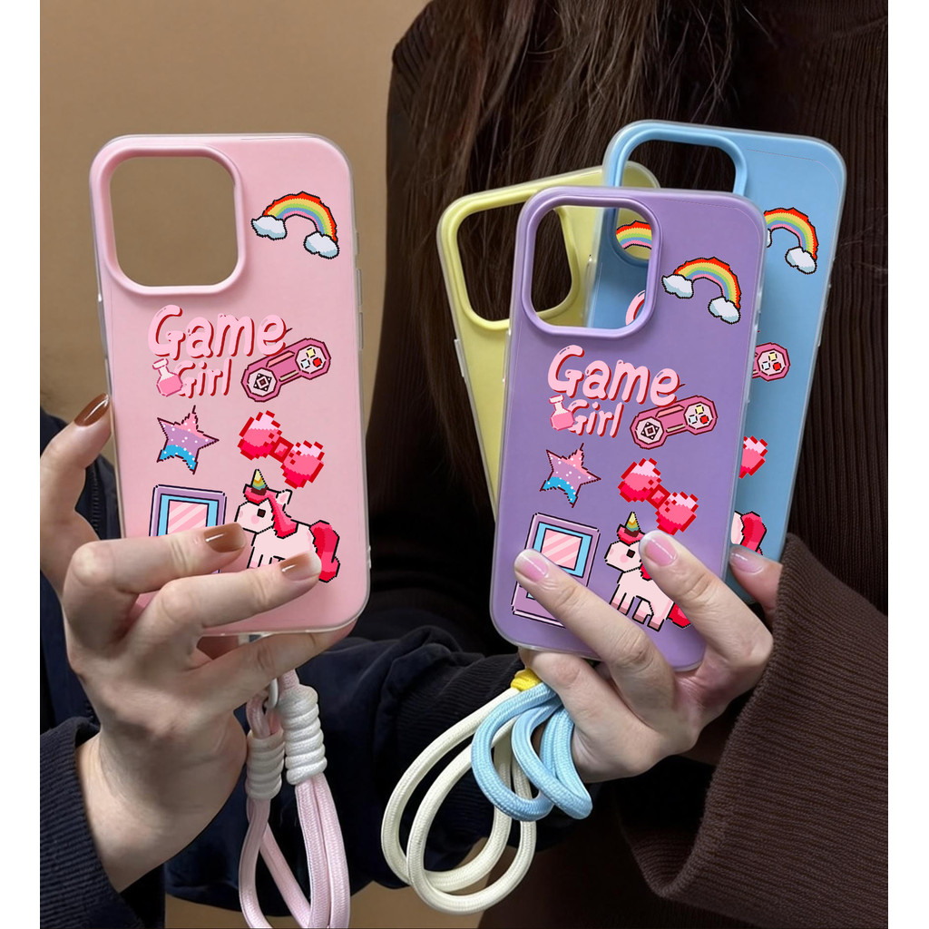 Pastel 2 In 1 Awan Pelangi Casing Oppo Reno 15F A6X A6 Pro 14F A3X A5 2025 A5 Pro A5I Case