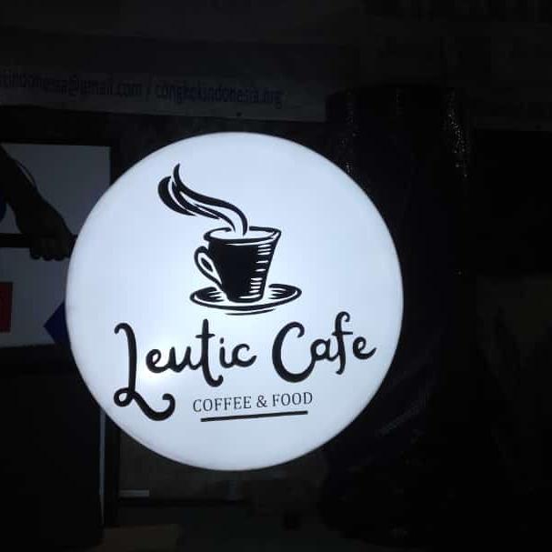 "New" Neon Box Bulat Dua sisi 2 sisi