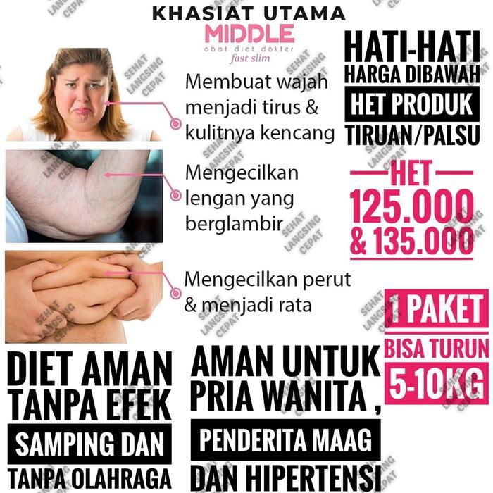 Best Seller SLIM FATLOSS MIDDLE Berkualitas 100% original