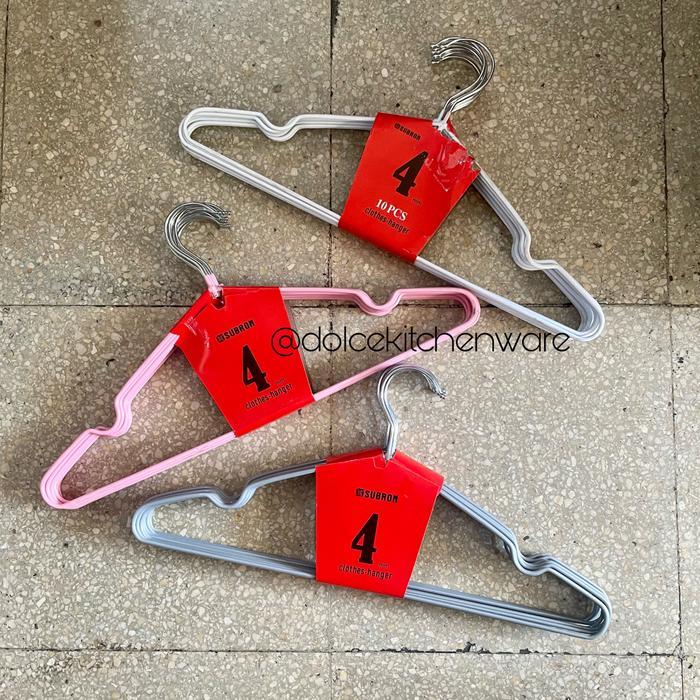 Hanger Gantungan Baju Stainless Subron Isi 10 pcs