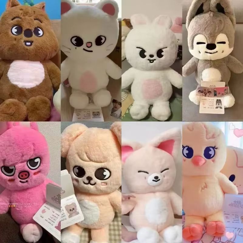 2025 50cm Kpop Skzoo Plush Toy Wolfchan Kawaii Cartoon Stuffed Animal Plushie Doll Large Size Kids