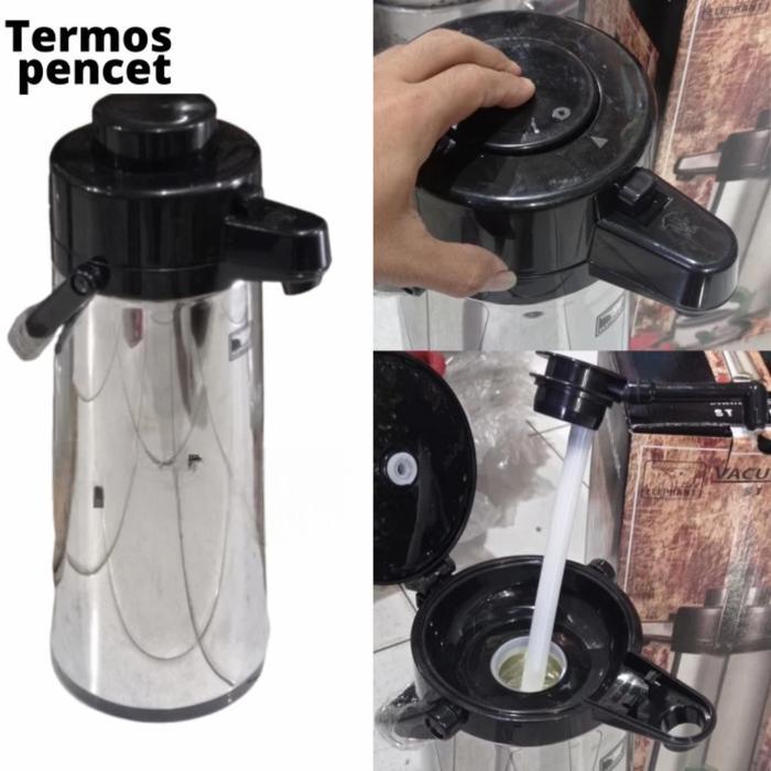 TERMOS ELEPHANT 2,5Liter STAINLESS STEEL / AIR POT VACUUM flash Termos air panas / Termos pencet