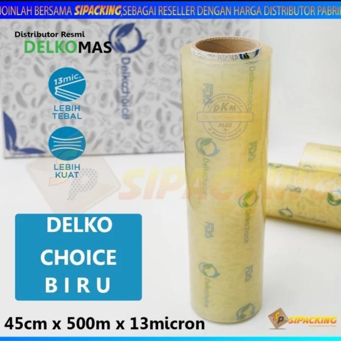 Wrapping Delkochoice Biru ( Plastik Pembungkus Makanan ) 45Cm