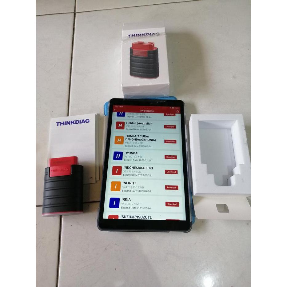 Paket Scanner OBD2 Launch Thinkdiag Original dan Tablet Huawei
