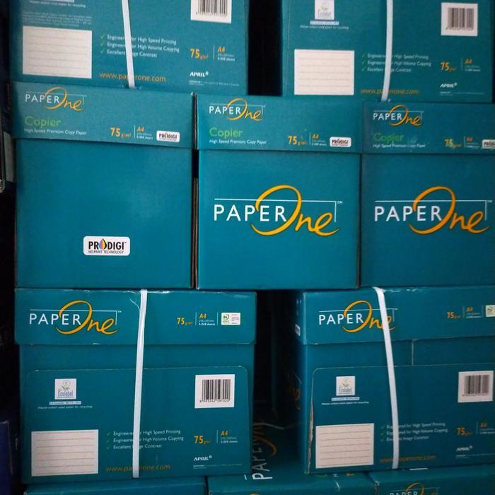 kertas hvs a4 75gr paperone 1 dus (gojek)