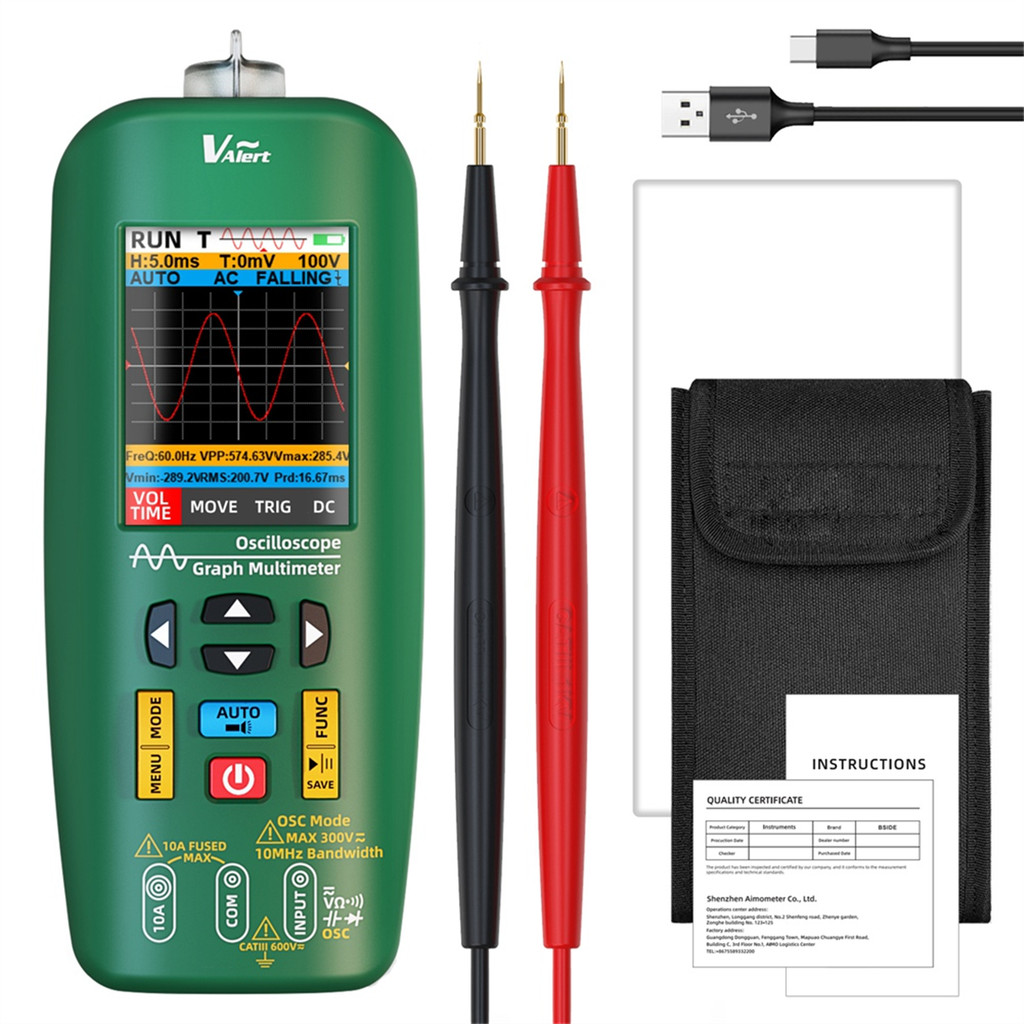 A10RR BSIDE Digital Handheld Oscilloscope Multimeter Electric Pen Graph Multimeter Current