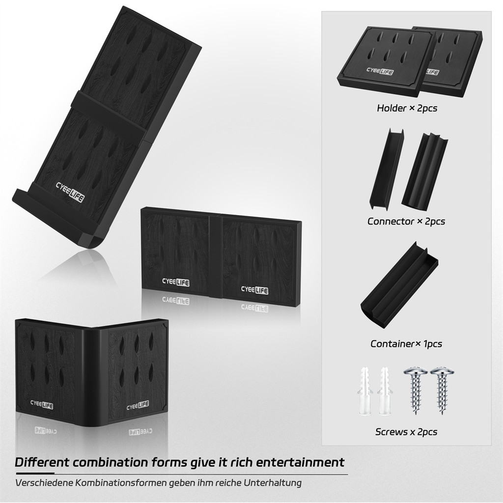 Cyeelife Dart Holder Combinable Plastic Wall Mount for 12pcs Steel/Soft Tip Darts