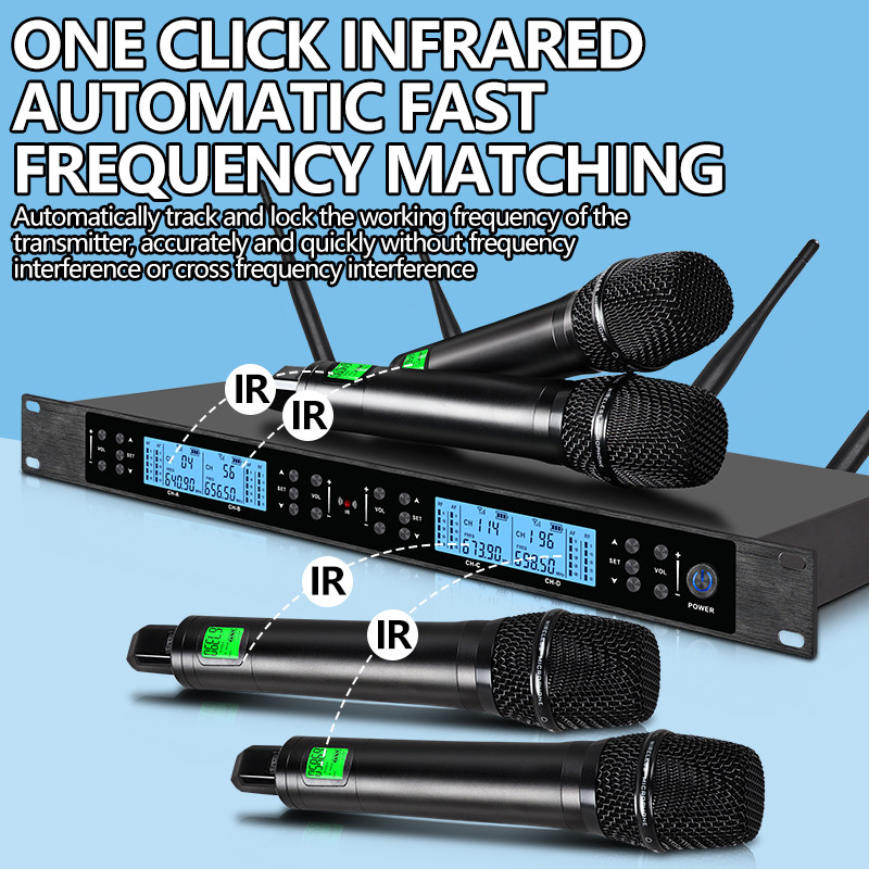4-channel wireless microphone professional gooseneck headset lavalier microphone singing stage