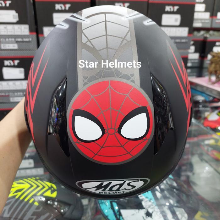 Termurah Helm Anak MDS R3 Junior Spiderman #6 Black Doff