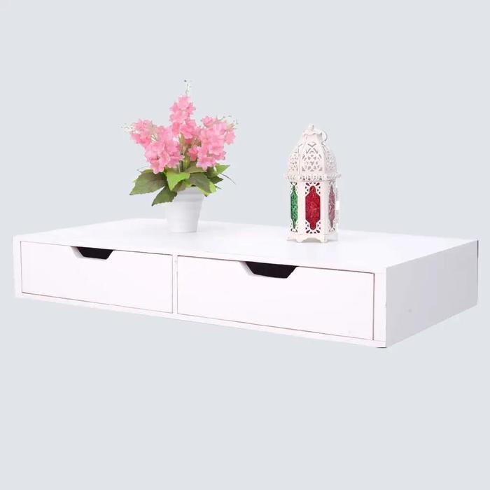 Dections Rak Laci Dinding 60x30 cm Gantung 2 Slot W Kayu Minimalis Modern Furniture Meja Ambalan