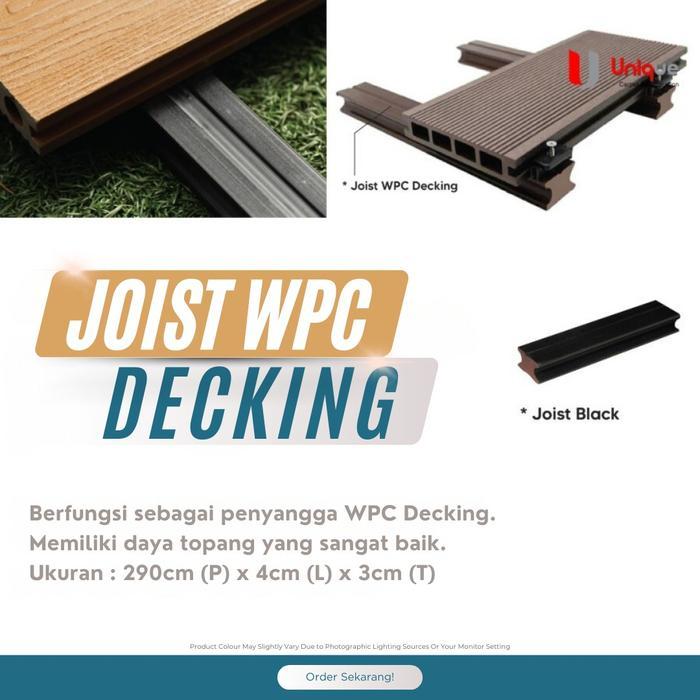 Joist Aksesories Decking / Holo Rangka WPC / Reng WPC / Penyangga WPC