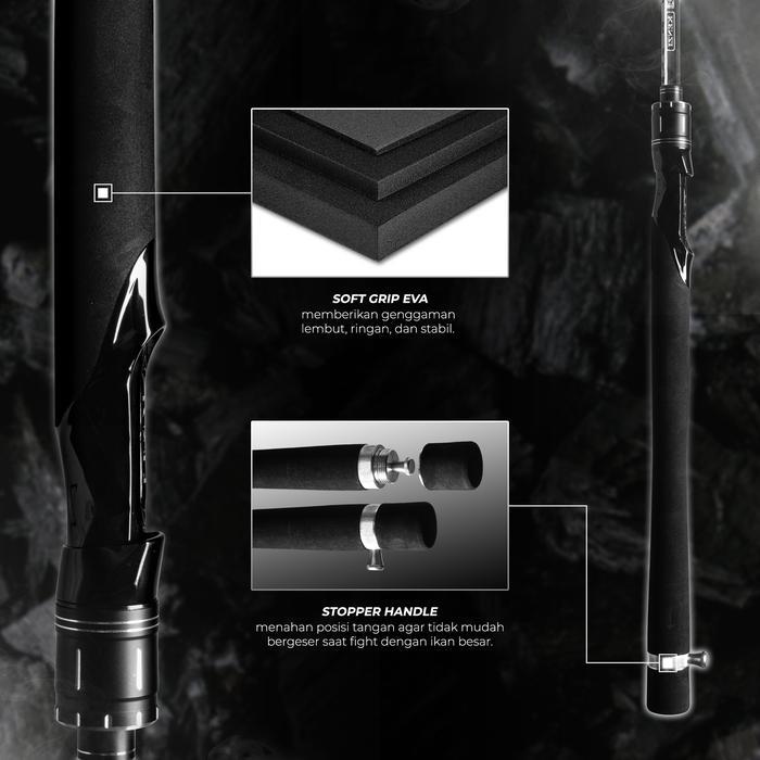 JORAN KENZI JACKSON PRO 602 GEN-II - JORAN SPINNING CARBON SOLID FULL FUJI GUIDE CARBON X-WRAP COCOK