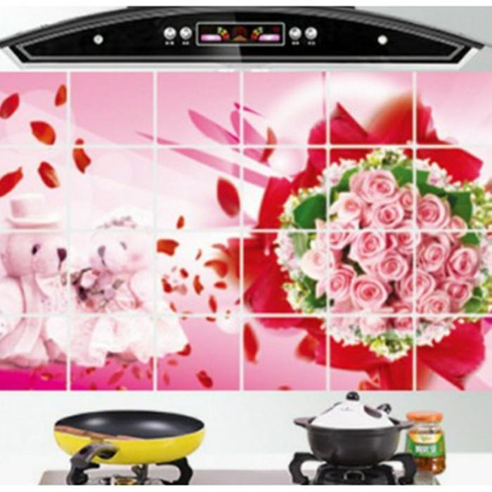 Wallpaper Sticker Dinding Anti Minyak / Stiker Dinding dapur / sticker Dinding Dapur Anti Minyak