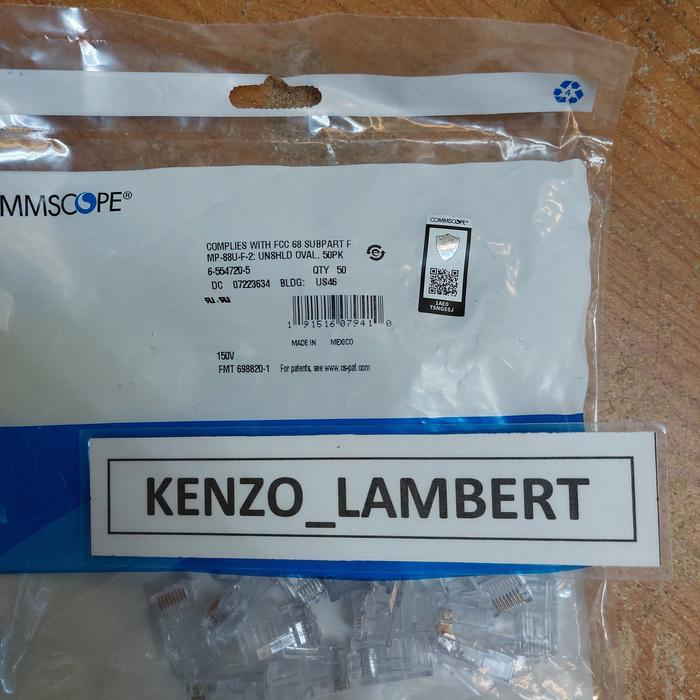 Amp (Commscope) Konektor Rj45 Cat 5E Original /Konektor Cat5E/Rj 45