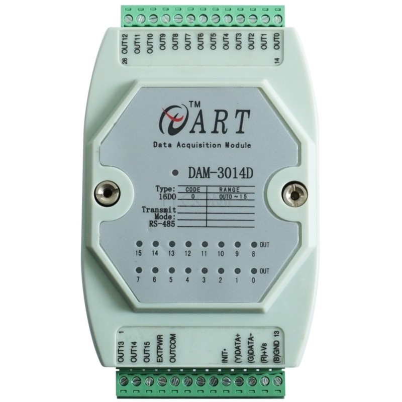 RS485 16 CHANNEL ISOLATION OPEN COLLECTOR OUTPUT RS-485 REMOTE DATA ACQUISITION DIN RAIL ADAM MODULE
