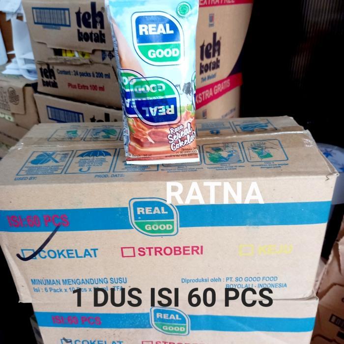 SUSU BANTAL UHT REAL GOOD Rasa Sereal Cokelat 50ml (1 Dus isi 48pcs)