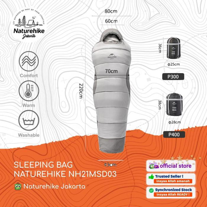SLEEPING BAG / KANTONG TIDUR CAMPING GUNUNG NATUREHIKE NH21MSD03