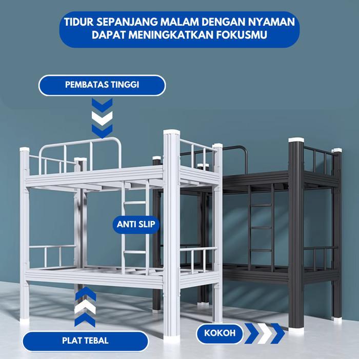 "New" [ TERLARIS ] Ranjang Tidur Tingkat Besi Tebal Anti Karat Dipan Kasur Tingkat Untuk Dewasa &