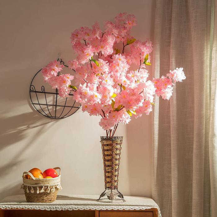 Bunga Simulasi Sakura Buatan Plastik 65cm - Merah, Putih, Pink, Kuning, Ungu bunga sakura bunga