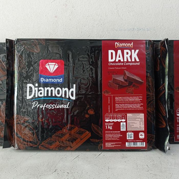 Diamond dark compound chocolate 1 kg cokelat diamond dark cokelat compound