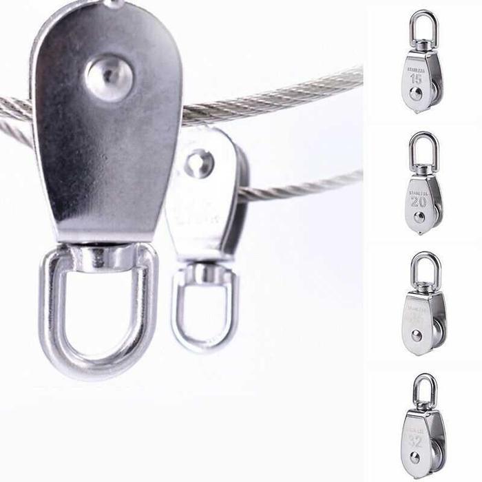 "New" COD Alat Katrol Pulley Kerekan Sumur Burung Manual Mini Serbaguna Multifungsi Bahan Besi