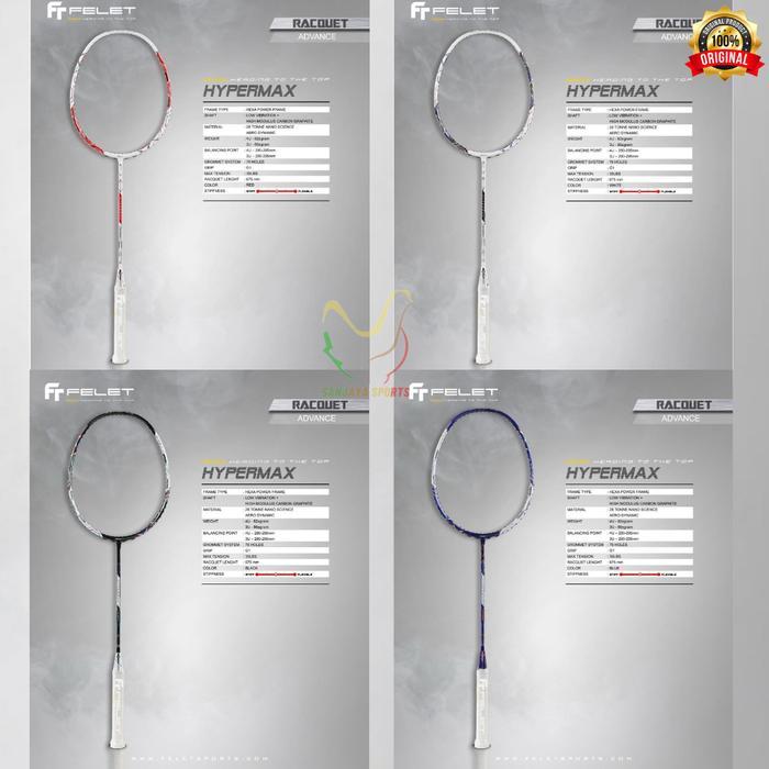 RAKET FELET BADMINTON BULUTANGKIS FELET HYPERMAX ORIGINAL