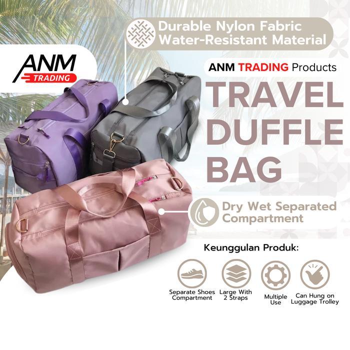 Tas Travel / Gym / Sport Bag Pria Wanita Unisex Canvas Duffel/Weekender Bag