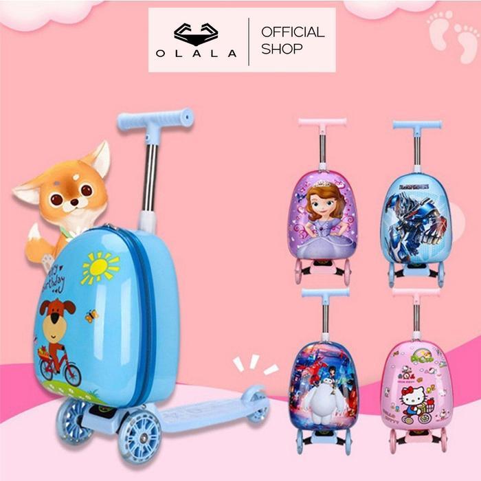 Tas koper anak karakter lucu Olala Koper Scooter Anak Berkarakter Unik - SH012