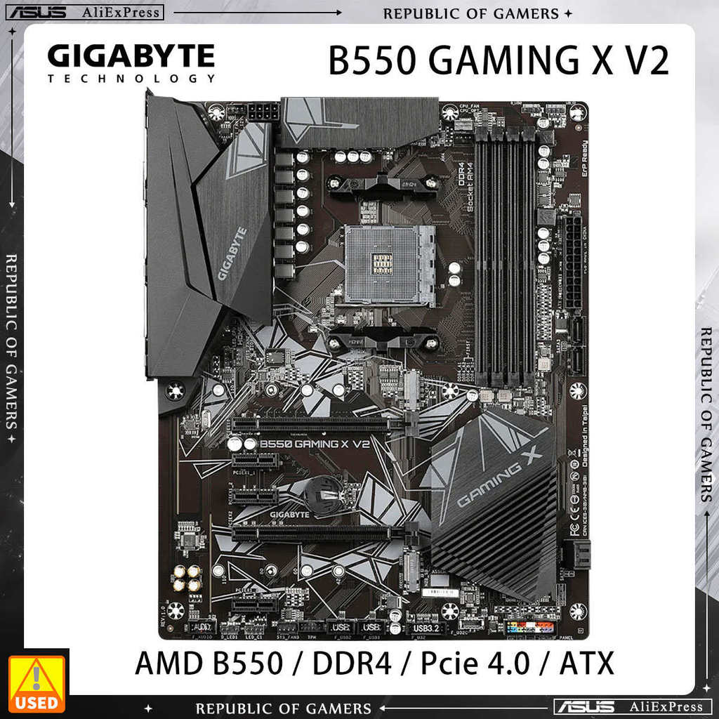 AMD B550 Motherboard Gigabyte B550 GAMING X V2 Motherboard 4xDDR4 Memory 128GB PCI-E 4.0 AM4 B550 Su