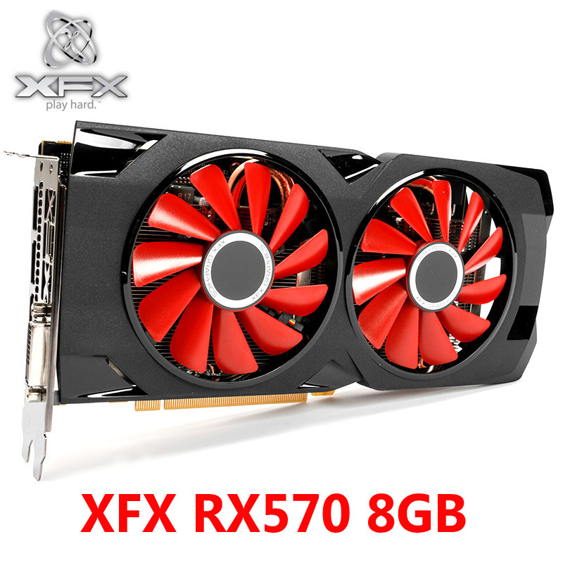 Original XFX RX 570 8GB 256Bit GDDR5 Graphics Cards For AMD RX 500 RX570 8GB Video Card Series VGA C