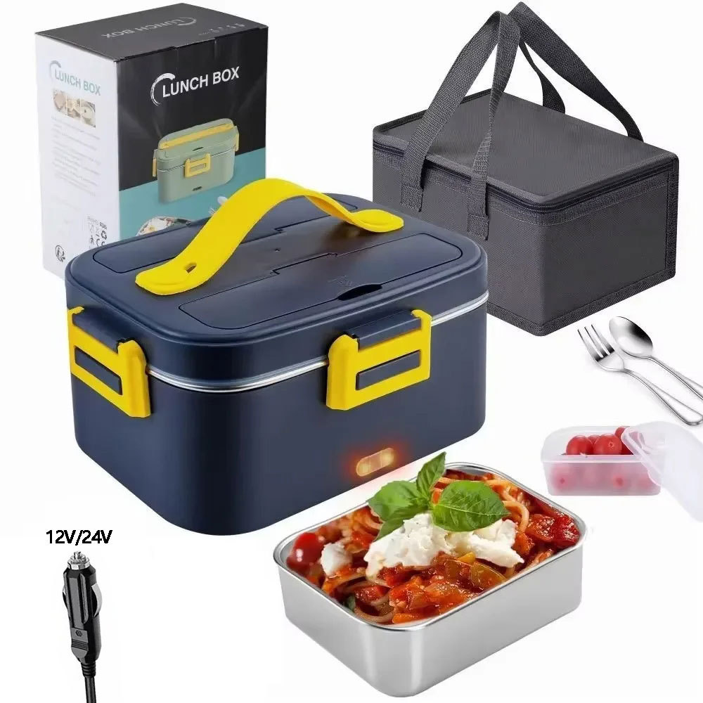 1.8L Food Heater 3 in1 Portable Leakproof Heated Lunch Box 75W Electric Lunch Box for Car Truck