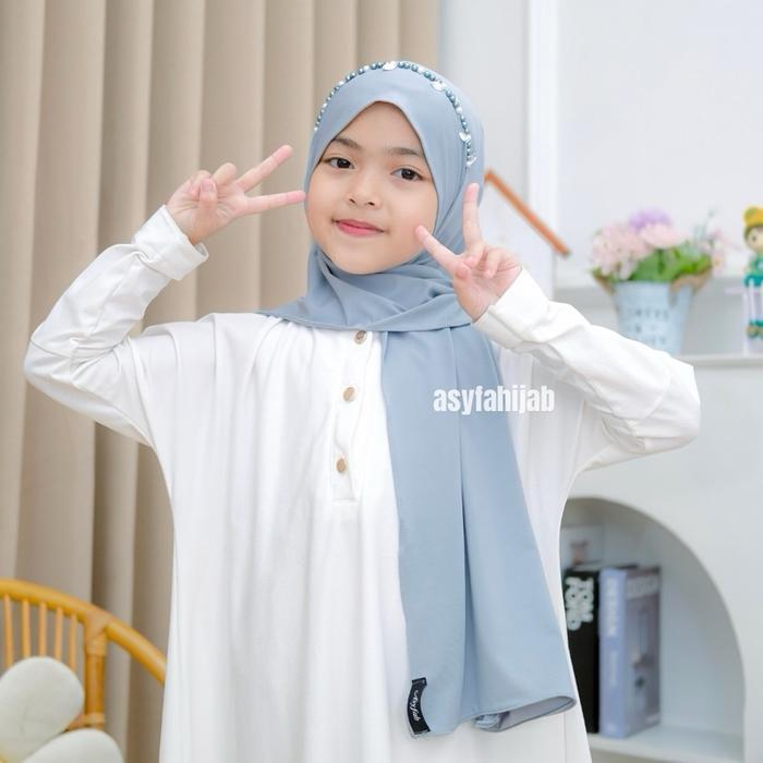 (SPESIAL RAMADHAN) KERUDUNG PASMINA ANAK INSTAN PAYET PASHMINA JERSEY OVAL ANAK PAYET JILBAB