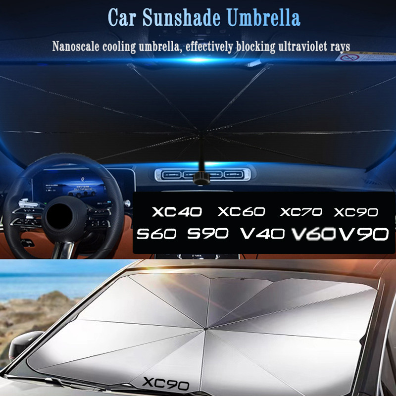 Car Sunshade Front Window Parasol for V0LV0 S60 S90 V40 V60 V90 XC40 XC60 XC70 XC90 Foldable Umbrell