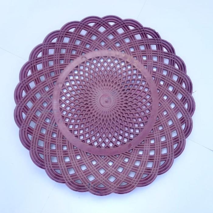 Piring Rotan Piring Rotan Buah Plastik Warna Piring Anyam Cekung Sayur Buah Murah