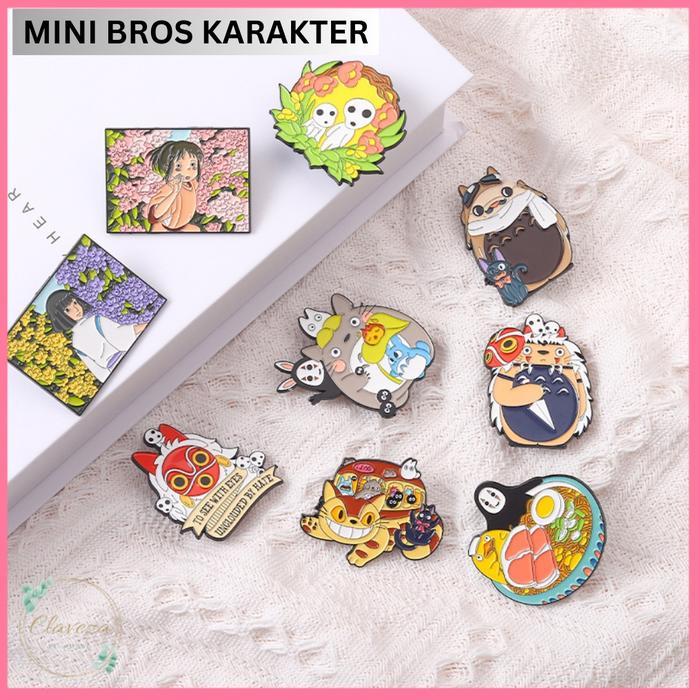 Kartun Ghibli Cartoon Miyazaki Hayao Anime Enamel Brooch Pirate King GROSIR Metal Emblem Pins
