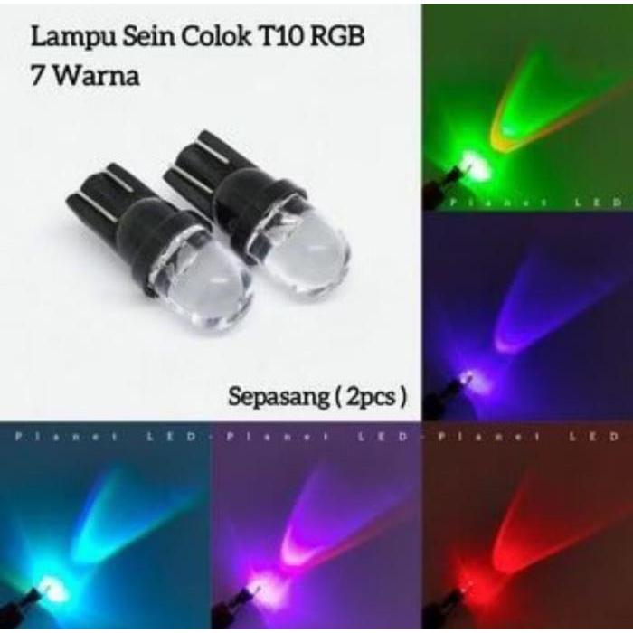 "New" Lampu Sen 7 warna / Lampu sen senja kedip 7 warna / lampu sen colok 7 warna kedip Car
