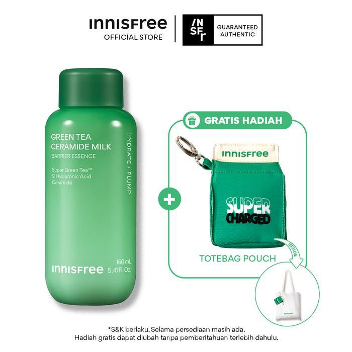 Innisfree Green Tea Ceramide Milk Essence Free Pouch - Serum Untuk Memperbaiki Tekstur Kulit