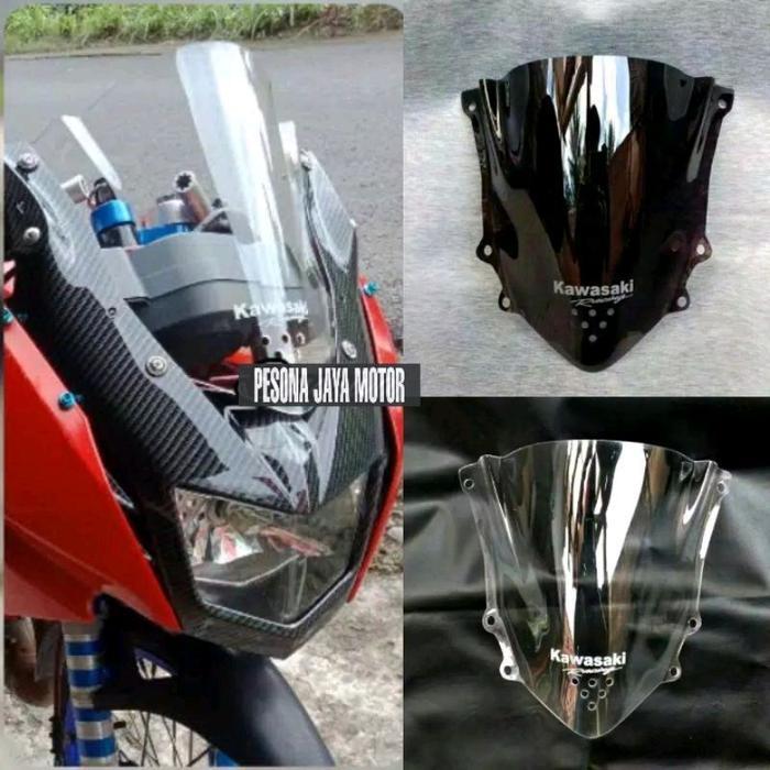 Stok Baru WINDHSHIELD VISOR NINJA RR NEW BENING & HITAM
