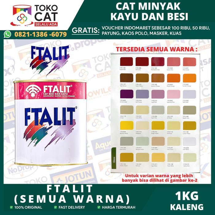 Cat Ftalit 1 Kg Cat Minyak / Cat Kayu Besi Warna Putih Kilap Kode 731 Co