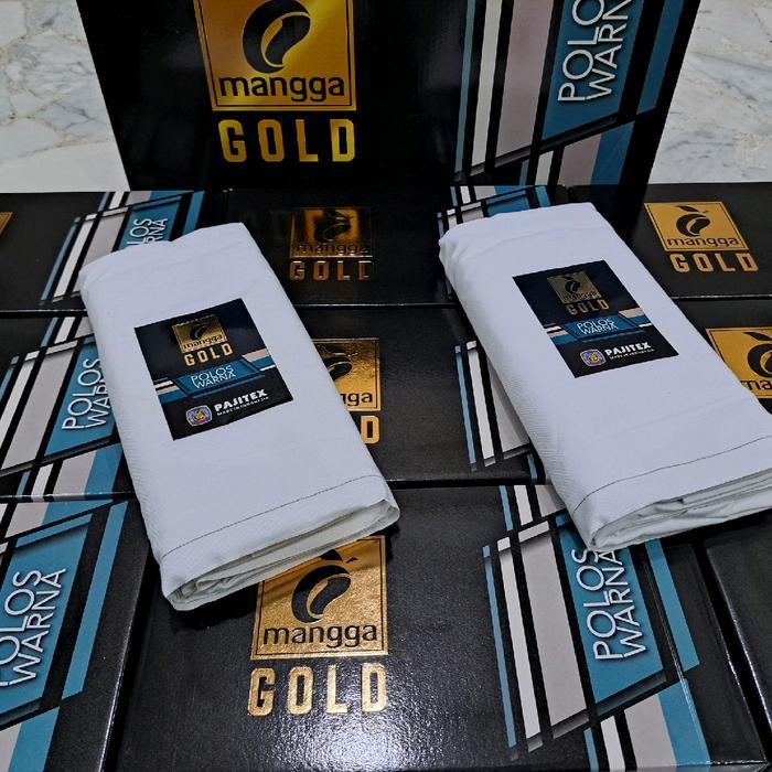 ASLI Sarung mangga gold lPutih Polos Non Tumpal READY STOCK