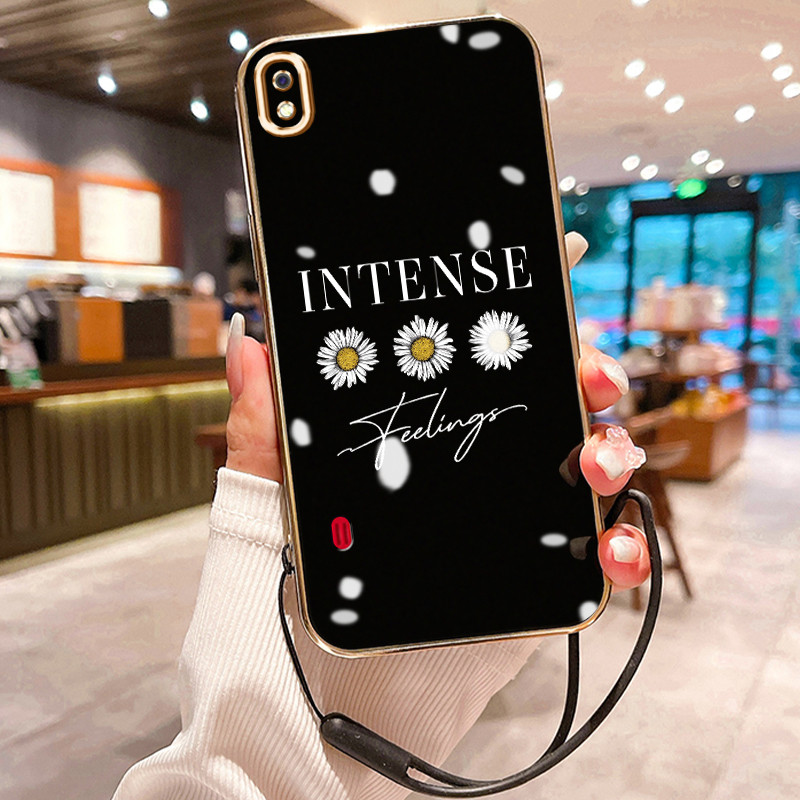 Casing Hp Untuk Samsung Galaxy A10 A10s M01s Case Bunga daisy kecil Elektro Plating Cesing silikon K
