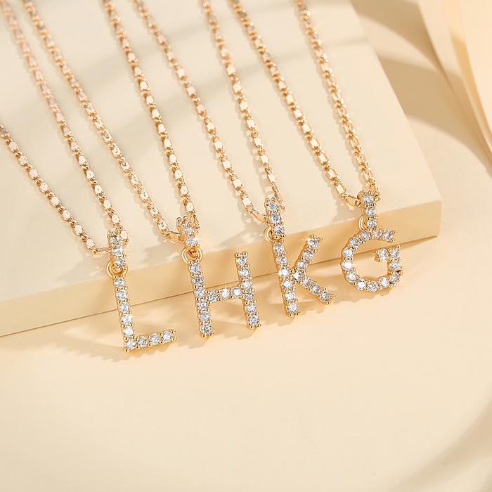 Y009 Kalung Huruf Titanium Wanita Fashion Kalung jewellery