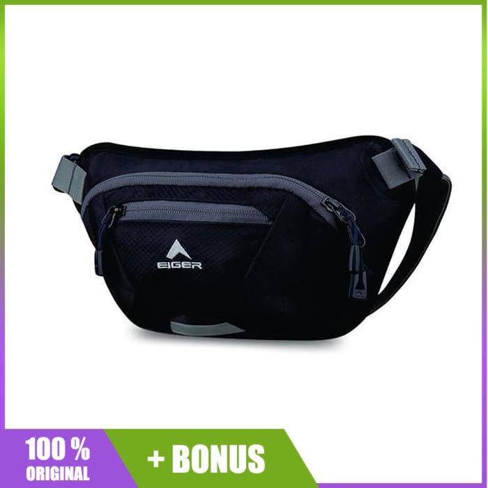 Eiger - Tas Pinggang Tas Waist Bag Vessel Hitam Black Ori