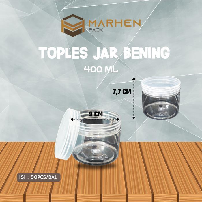 Toples Tabung Plastik 400 ml / Toples Plastik Jar PET / Toples Plastik Tabung Silinder Cylinder