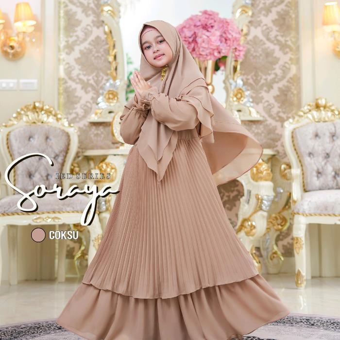 dxo SORAYA SERIES By ASSYABIYA syari Gamis Syari Ceruty Babydoll Set Hijab Muslim Wanita Lebaran