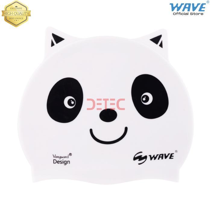 WAVE 4609 cap swimming kids children - topi renang - white panda