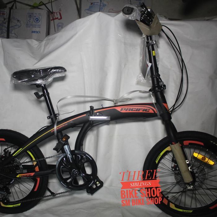 Sepeda Lipat Pacific 2980 Rx Vt 6.0 20 Inch Black Orange
