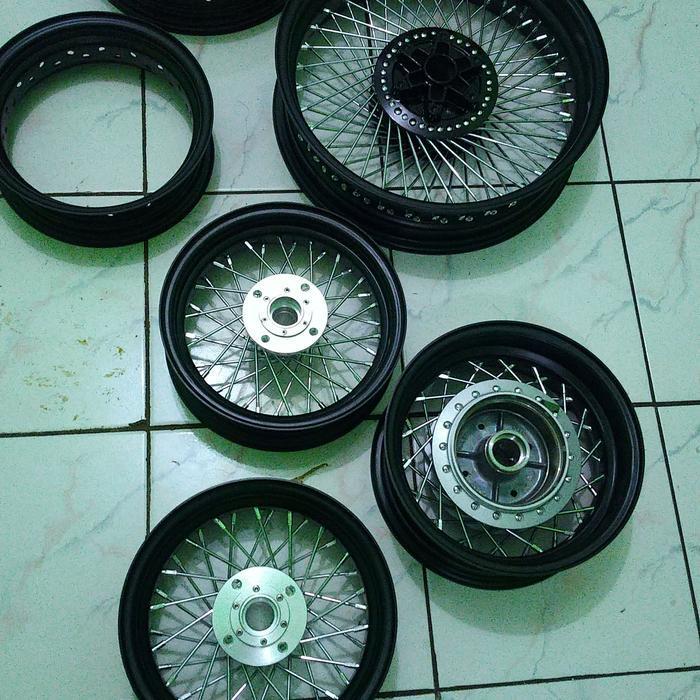 velg ring 12 jari jari set motor mini custom