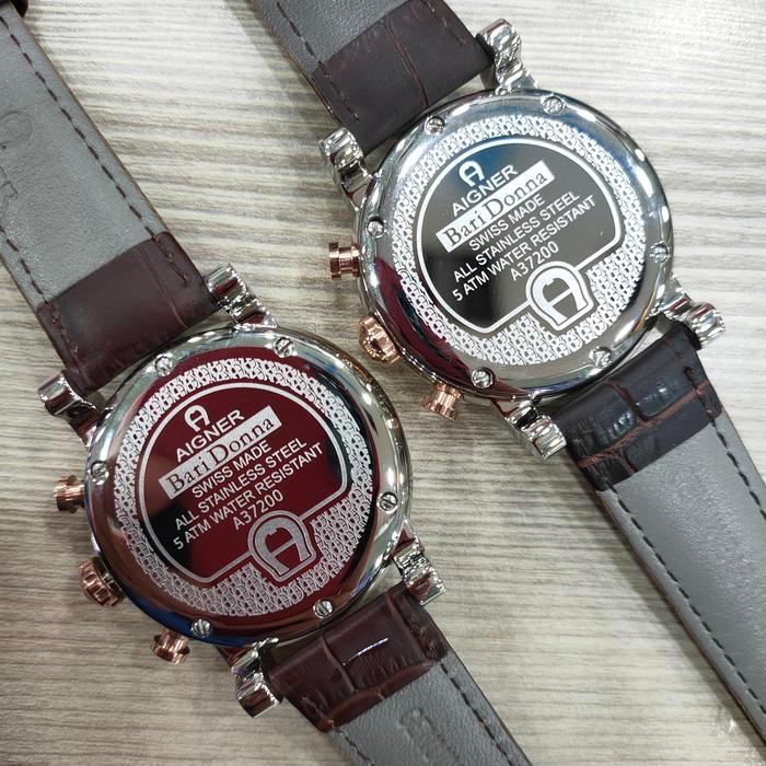 Jam Tangan Wanita Aigner Bari Donna A37200 Strap Leather Brown